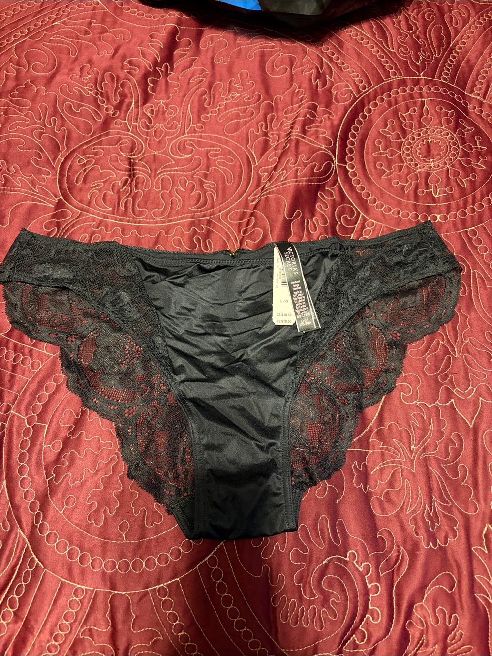 Victoria's Secret Black Lace Bikini Panty